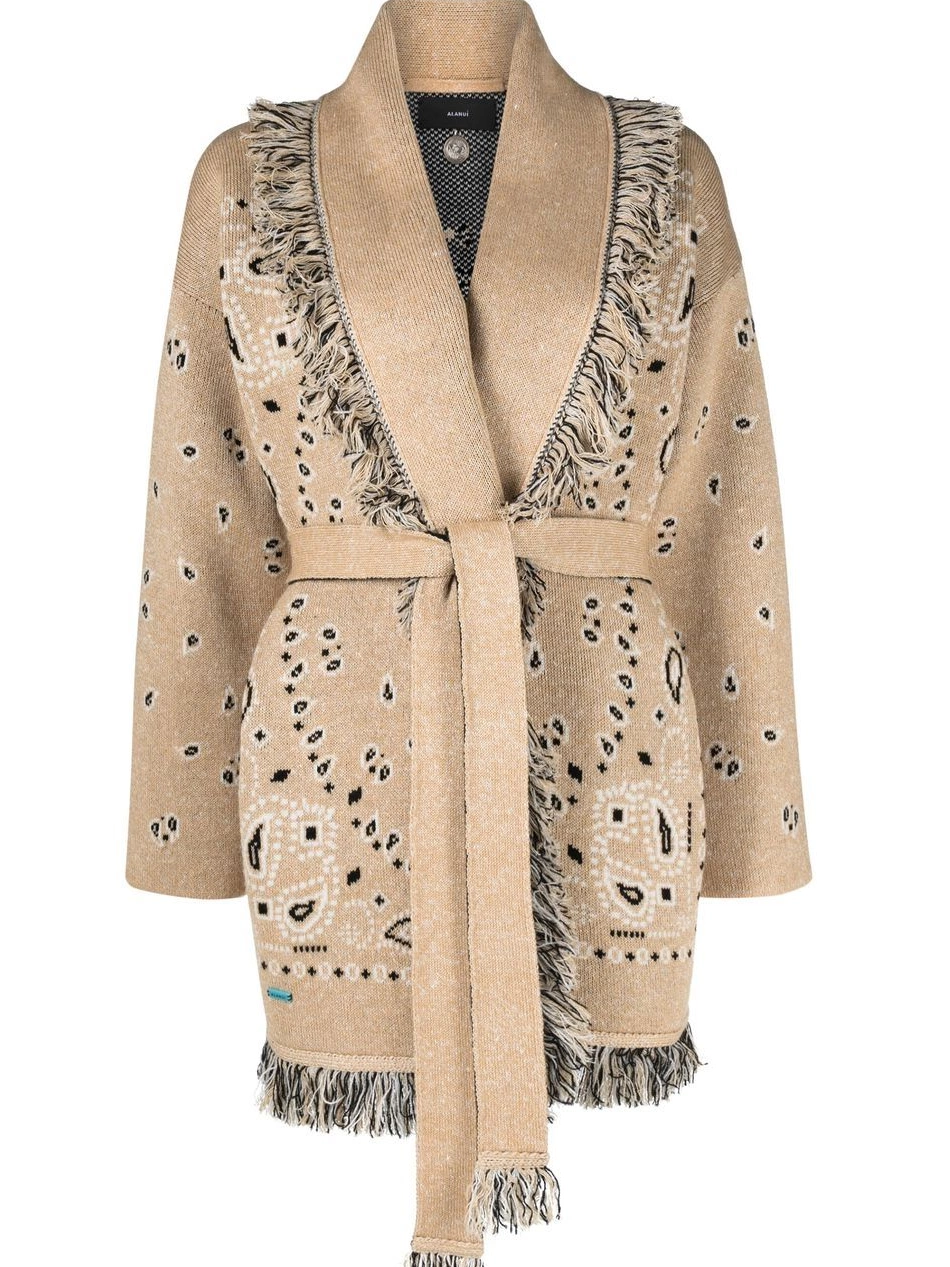 Cheap Alanui Bandana Women cardigan belted 0723